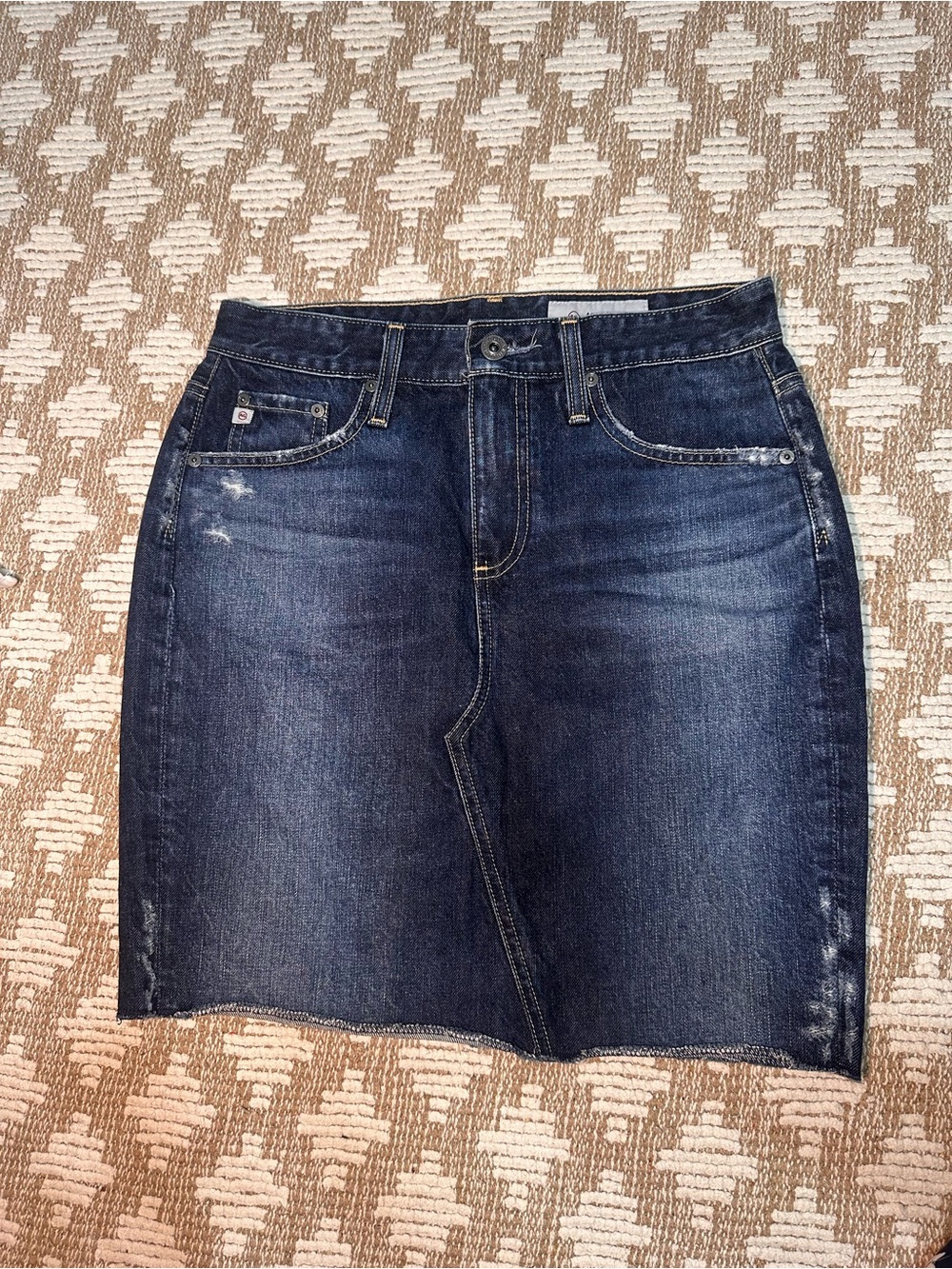 AG Adriano Goldschmied Dark Indigo Denim Mini Skirt - NWOT